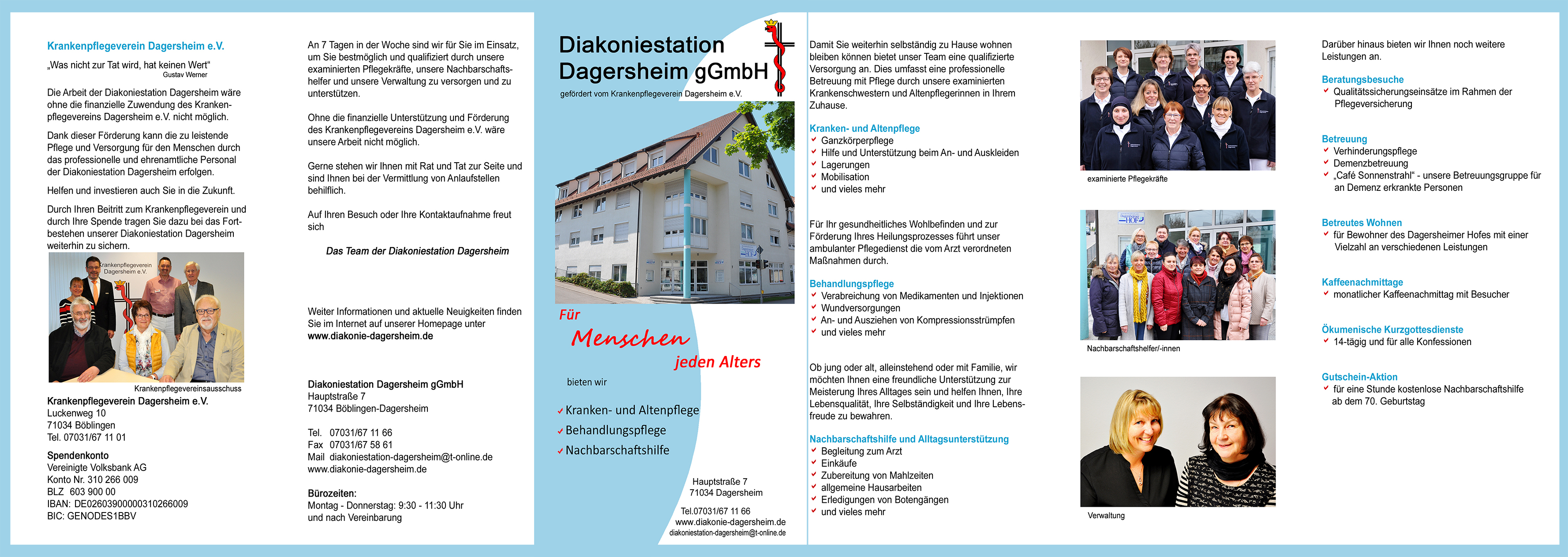 Flyer Diakoniestation Dagersheim 2019
